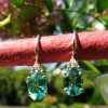 18ct White Gold Emerald & Diamond Earrings
