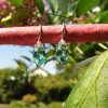 18ct White Gold Emerald & Diamond Earrings