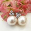 Pearl & Diamond In 18ct White Gold Earrings