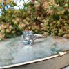 18ct White Gold Delicate Aquamarine & Diamond Ring