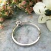 18ct White Gold Single Rose Cut Diamond Cluster Ring