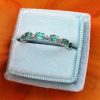 18ct White Gold Emerald & Diamond Full Eternity Ring