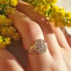 Solid Signet Ring with a Filigree Celtic Design
