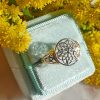 Solid Signet Ring with a Filigree Celtic Design
