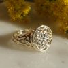 Solid Signet Ring with a Filigree Celtic Design