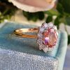18ct Rose Gold Tourmaline and Diamonds ring