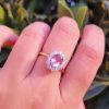 18ct Rose Gold Tourmaline and Diamonds ring