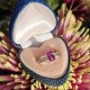 Natural 1.80cts Pink Sapphire & Diamonds Platinum Engagement Anniversary Ring