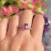 Natural 1.80cts Pink Sapphire & Diamonds Platinum Engagement Anniversary Ring