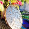 Large oval 9ct gold locket from the 1970s