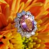 18ct Rose Gold Tourmaline and Diamonds ring