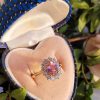 18ct Rose Gold Tourmaline and Diamonds ring