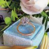 18ct Rose Gold Tourmaline and Diamonds ring