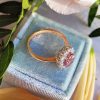 18ct Rose Gold Tourmaline and Diamonds ring