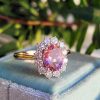 18ct Rose Gold Tourmaline and Diamonds ring